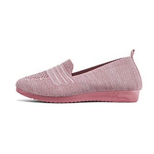Women's Loafers  Slip-Ons Flat Heel Round Toe Booties Ankle Boots Daily Work Silk Tissage Volant Solid Colored Pink Black miniinthebox