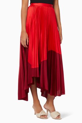Flora Pleated Skirt in Polyester Flora Pleated Skirt in Polyester