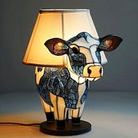 Cow Table Lamp, Bedside Table Lamp with USB AC Ports, Bedside Lamp for Living Room Bedroom, Dormitory Office Table Lamp, Gift for Girls Mom Lightinthebox - thumbnail