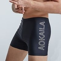 Men's Swim Trunks Daily Beach Breathable Quick Dry Elastic Waist Graphic Short Sport Casual Activewear Black Dark Blue Micro-elastic Lightinthebox - thumbnail