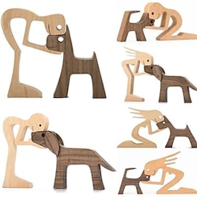 Wooden Man Dog Carving Ornaments Home Office Desk Wood Dog Carving Decoration Wood Carving Decoration Lightinthebox Wooden Man Dog Carving Ornaments Home Office Desk Wood Dog Carving Decoration Wood Carving Decoration Lightinthebox