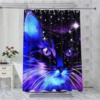 Animal Wolf Fierce Tiger Bathroom Deco Shower Curtain with Hooks Bathroom Decor Waterproof Fabric Shower Curtain Set with12 Pack Plastic Hooks Lightinthebox