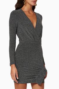 Noize Metallic Knit Mini Dress