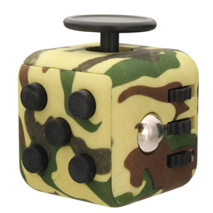 1PCs Stress Relief Focus 6-side Dice Adults Kids Army Green A+