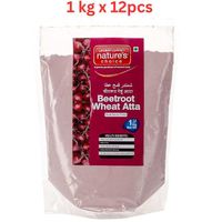 Natures Choice Beetroot Wheat Flour (Atta), 1 kg Pack Of 12 (UAE Delivery Only)
