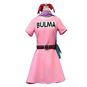 Inspired by Dragon Ball Cosplay Anime Cosplay Costumes Japanese Dresses Solid Color Short Sleeve Dress For Women's miniinthebox
