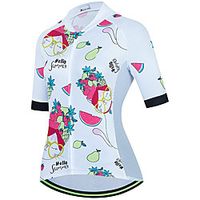 21Grams Women's Short Sleeve Cycling Jersey Summer Spandex White Watermelon Fruit Bike Top Mountain Bike MTB Road Bike Cycling Quick Dry Moisture Wicking Sports Clothing Apparel / Stretchy miniinthebox - thumbnail