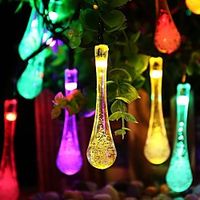 Outdoor Solar String Light LED String Lights 5m 20 LEDs Warm White Multi Color Christmas New Year's Outdoor Party Decorative 2 V LED Solar Garden Light miniinthebox - thumbnail