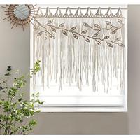 Macrame Window Curtain Wall Hanging Woven Tapestry Bedroom Kitchen Leaf Shape Living Room Curtains Wall Decor Lightinthebox