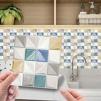 10pcs 3D Mosaic Crystal Tile Sticker Glass TileDIY Waterproof Self adhesive Wall Sticker miniinthebox