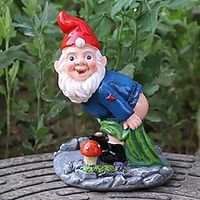 Pants Down Gnome, Funny Garden Gnomes Outdoor Statue, Garden Gnome Figurine, Naughty Gnome Statue, Garden Decoration Dwarf Sculpture, Funny Pants Down Gnome Statue miniinthebox - thumbnail