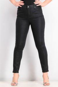 Womens Mia Python Skinny Ankle Jeans  Black