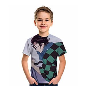Kids Boys' T shirt Short Sleeve Graphic Print Navy Blue Children Tops Summer Active Daily Wear Regular Fit 4-12 Years Lightinthebox