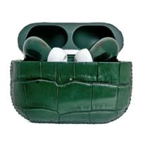 Customized Apple AirPods Pro 3 Leather Alligator Green