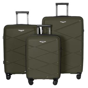 PARA JOHN Travel with Ease and Confidence - Light Weight Stylish & Durable PP Trolley Luggage Set with TSA Lock- DARK GREEN