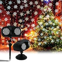 2-in-1 Owl Christmas Snowflake Projection Light Courtyard Decoration Wide Area Binoculars Remote Control Low Voltage Safety Plug Lightinthebox - thumbnail