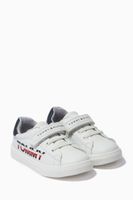 Logo Velcro Sneakers in Faux Leather Logo Velcro Sneakers in Faux Leather