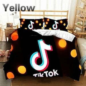 3D TikTok Duvet Cover Bedding Sets Comforter Cover with 1 Duvet Cover or Coverlet,1Sheet,2 Pillowcases for Double/Queen/King(1 Pillowcase for Twin/Single) miniinthebox