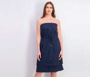 Womens Strapless Dress  Navy