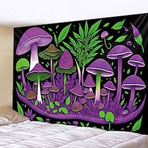 Trippy Mushroom Wall Tapestry Art Decor Blanket Curtain Hanging Home Bedroom Living Room Decoration miniinthebox