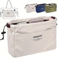 Drawstring Canvas Storage Organizers Multi-Pockets Liner Bag Lightweight Portable Travel Storage Bag Lightinthebox - thumbnail