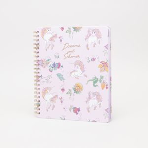 Syloon Unicorn Floral Print Rectangular Planner
