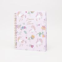 Syloon Unicorn Floral Print Rectangular Planner - thumbnail