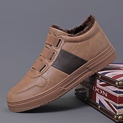 Men's Boots Snow Boots Retro Handmade Shoes Winter Shoes Walking Casual Daily Leather Comfortable Booties / Ankle Boots Loafer Dark Khaki Black Grey Spring Fall miniinthebox