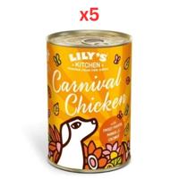 Lily's Kitchen Dog Carnival Chicken Wet Food 400G (Pack of 5)