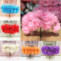 12 Heads Real Touch Rose Artificial Fake Flowers Plants Bouquet Bridal Party Wedding Home Decor