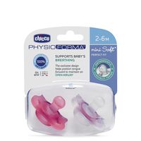 Chicco Physio Forma Mini Soft Silicone Pacifier 2-6M Pink 2pcs