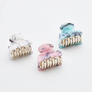 Half Moon Marble Textured Clamps - Set of 3