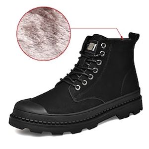 Men's Sneakers Boots Snow Boots Casual Classic Daily Outdoor PU Black Fall Winter Lightinthebox