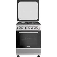 Krome 60X60Cm Free Standing Cooker, Cast Iron,Gas Oven, Full Gas Ignition With 4 Burners, Stainless Steel Cooking Range, Double Knob Control, Full Safety, Made In Turkey, KR-CR 606KF