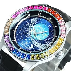 AOKULASIC Men's Automatic Sport Watches Fashion Luminous Casual Leather Band Mechanical Wristwatches Man Waterproof Watch Clock miniinthebox