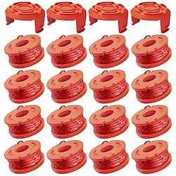 20Packs Trimmer Spool Line for Worx Replacement Trimmer Spool Line For Worx Trimmer Line Refills 0.065 Inches For Worx Suitable For Worx String Trimmers (16 Packs Grass Trimmer Line 4 Trimmer Cap Lightinthebox