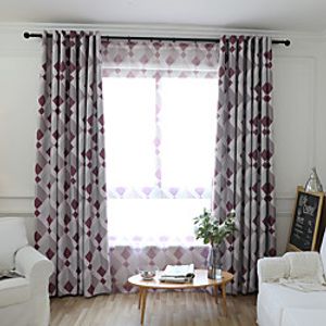 Two Panel Nordic Style Rhombus Printed Blackout Curtains For Living Room Bedroom Dining Room Children's Room  Thermal Insulation Curtains Lightinthebox