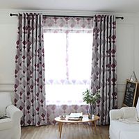 Two Panel Nordic Style Rhombus Printed Blackout Curtains For Living Room Bedroom Dining Room Children's Room  Thermal Insulation Curtains Lightinthebox - thumbnail