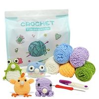 Beginner Crochet Kit for Adults,4pcsset Beginner Crochet Learn to Crochet Kit,Crochet Kits, Succulent Plants Crochet Set, Knitting Kit for Beginners Lightinthebox - thumbnail