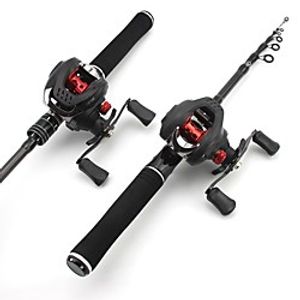 Fishing Rod and Reel Combo Telescopic Rod Carbon Mini Portable Lightweight Freshwater and Saltwater Sea Fishing Lure Fishing / Ultra Smooth miniinthebox