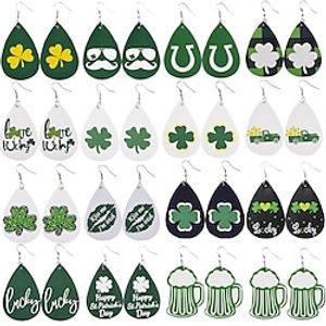 New Irish Leather Water Drop Earrings Lightinthebox