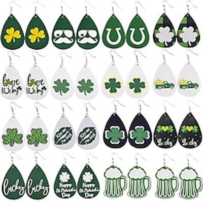 New Irish Leather Water Drop Earrings Lightinthebox