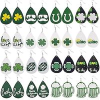 New Irish Leather Water Drop Earrings Lightinthebox - thumbnail