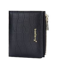 Men's Wallet Credit Card Holder Wallet PU Leather Office Daily Embossed Lightweight Solid Color Black Coffee Lightinthebox - thumbnail