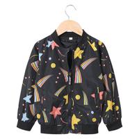 Star Printed Boy Girls Jacket 2-9Y - thumbnail