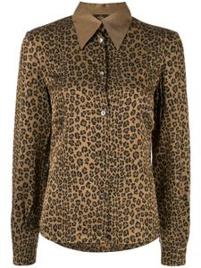 Fendi Pre-Owned leopard print shirt - Brown