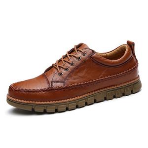 Men;s Cap Toe Stitching Splicing Oxfords