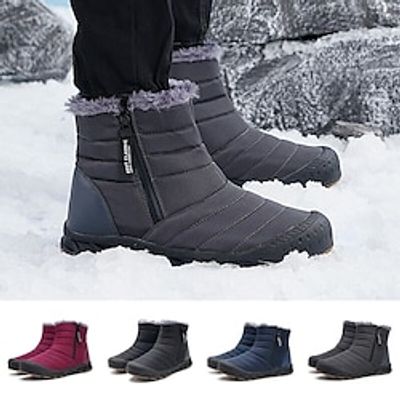 Men's Boots Snow Boots Winter Boots Fleece lined Hiking Cycling Shoes Casual British Daily Office Career Elastic Fabric Warm Slip Resistant Booties / Ankle Boots Lace-up Black Red Blue Fall Winter miniinthebox Men's Boots Snow Boots Winter Boots Fleece lined Hiking Cycling Shoes Casual British Daily Office Career Elastic Fabric Warm Slip Resistant Booties / Ankle Boots Lace-up Black Red Blue Fall Winter miniinthebox