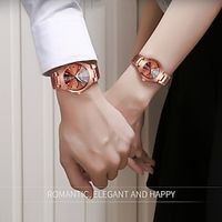 1 Pair Couple Watch for Women Men Luxury Jewelry Design Rose Gold Steel Quartz Wristwatches Waterproof Fashion Watches Lightinthebox - thumbnail