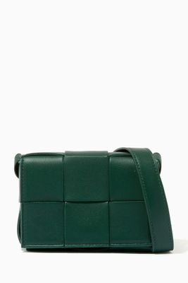Mini Cassette Crossbody Bag in Intreccio